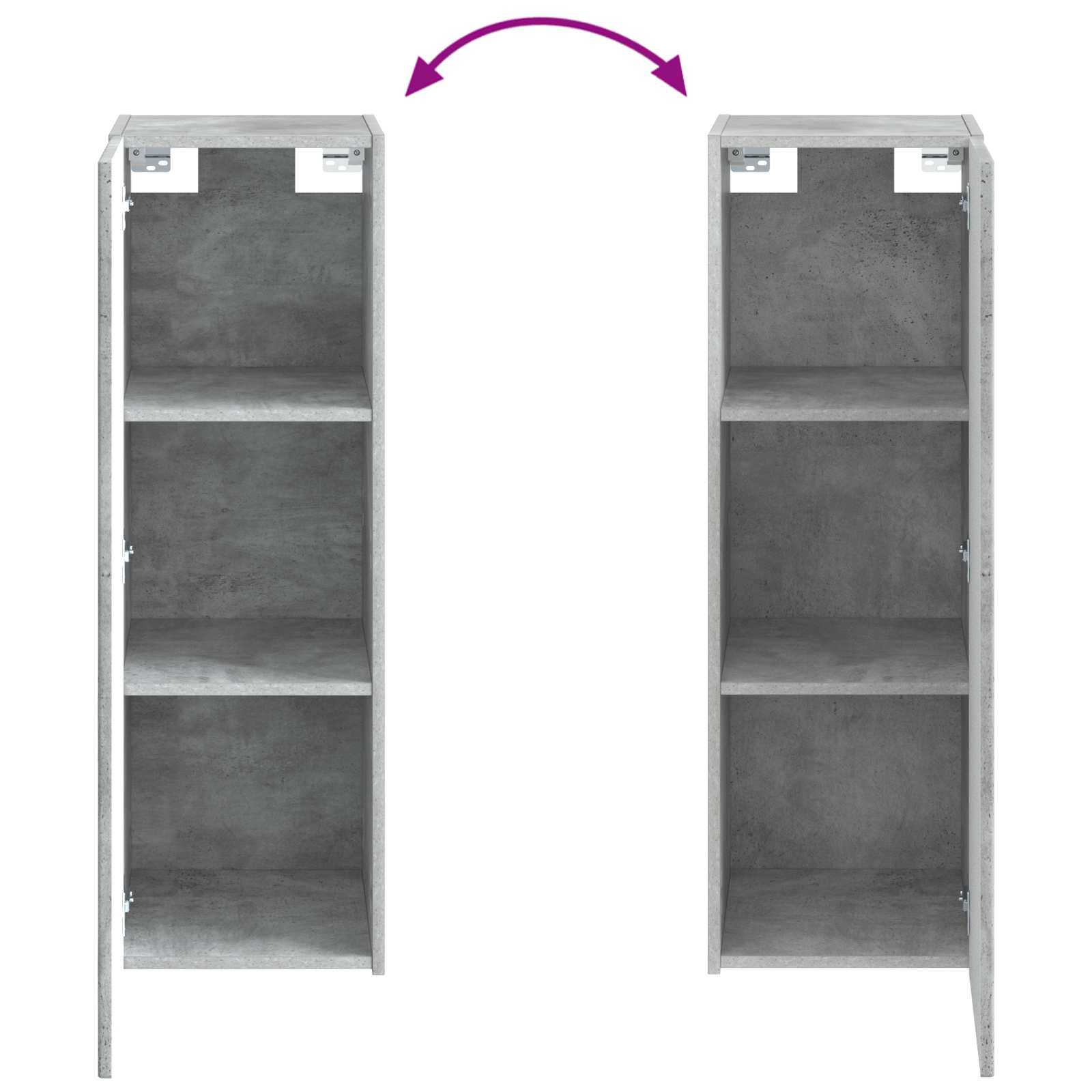 Badkamermeubelset 4 pcs Betongrijs Bewerkt hout en glas is nu te koop bij PeponiXL, paradijselijk wonen!