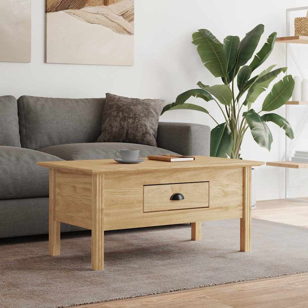 Salontafel BODO Honingbruin 100 x 55 x 45,8 cm Bewerkt hout is nu te koop bij PeponiXL, paradijselijk wonen!