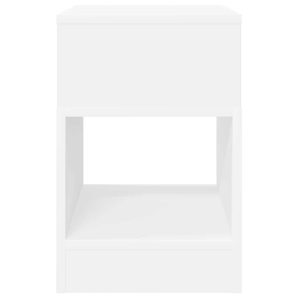 Bijzettafel 2 pcs Wit 30,5 x 30 x 45 cm Bewerkt hout is nu te koop bij PeponiXL, paradijselijk wonen!