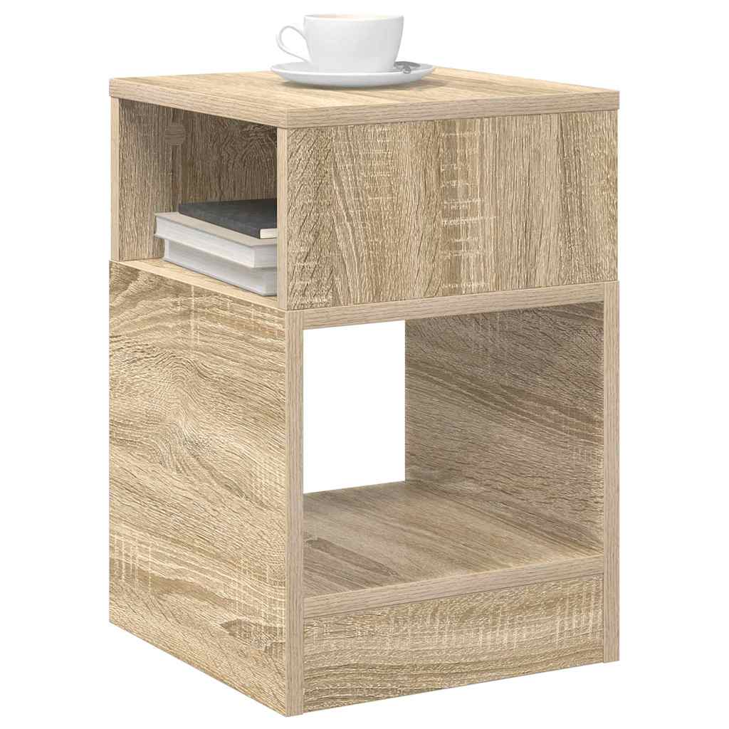 Bijzettafel 2 pcs Sonoma Eiken 30,5 x 30 x 45 cm Bewerkt hout is nu te koop bij PeponiXL, paradijselijk wonen!