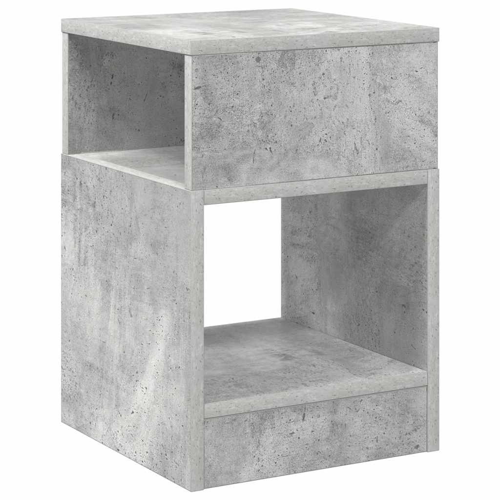Bijzettafel Beton Grijs 30,5 x 30 x 45 cm Bewerkt hout is nu te koop bij PeponiXL, paradijselijk wonen!