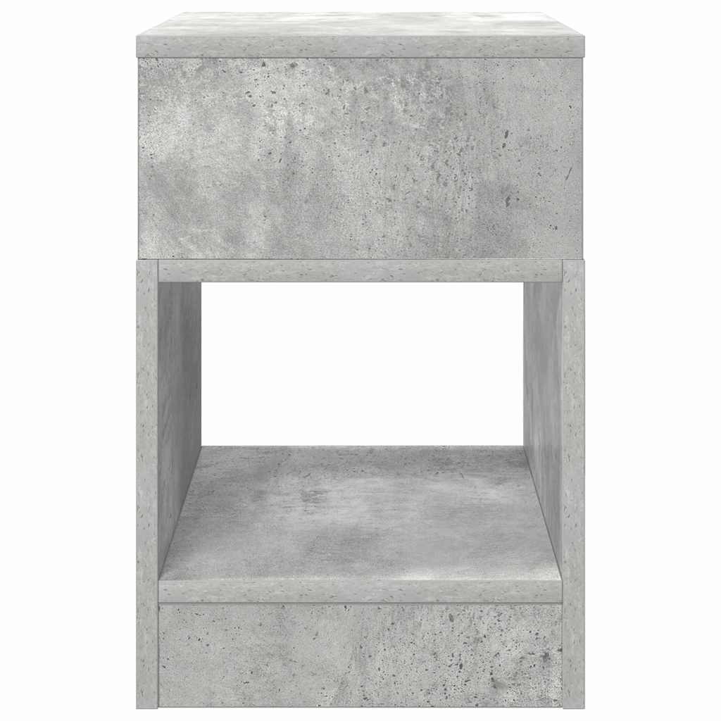 Bijzettafel Beton Grijs 30,5 x 30 x 45 cm Bewerkt hout is nu te koop bij PeponiXL, paradijselijk wonen!
