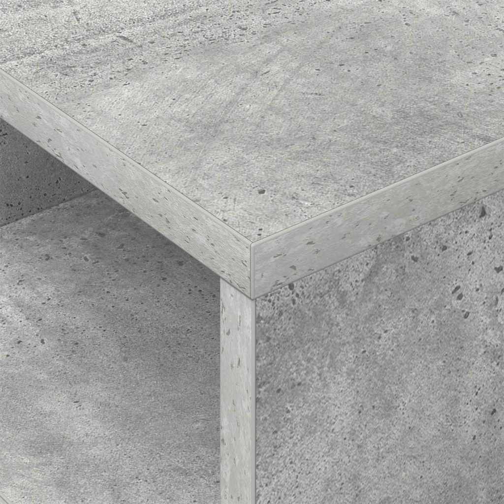 Bijzettafel 2 pcs Beton Grijs 30,5 x 30 x 45 cm Bewerkt hout is nu te koop bij PeponiXL, paradijselijk wonen!