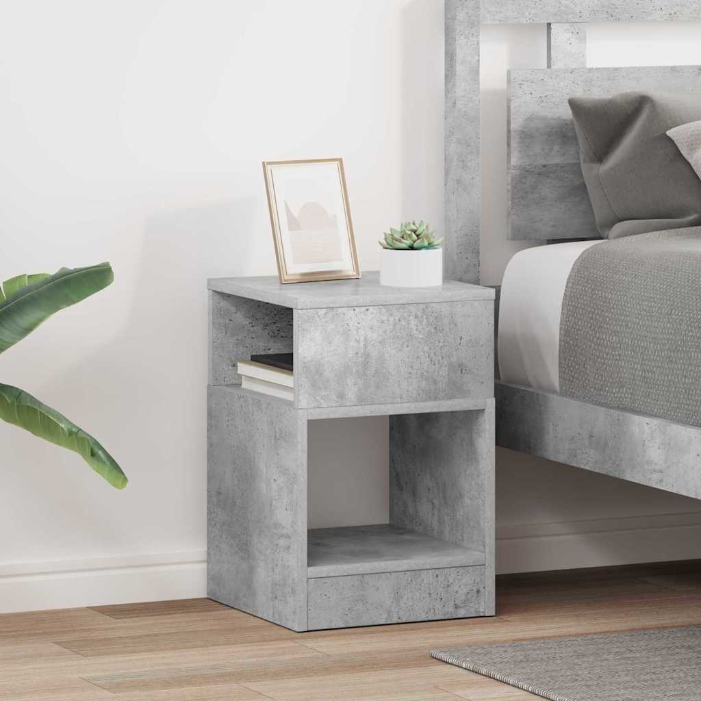 Bijzettafel 2 pcs Beton Grijs 30,5 x 30 x 45 cm Bewerkt hout is nu te koop bij PeponiXL, paradijselijk wonen!