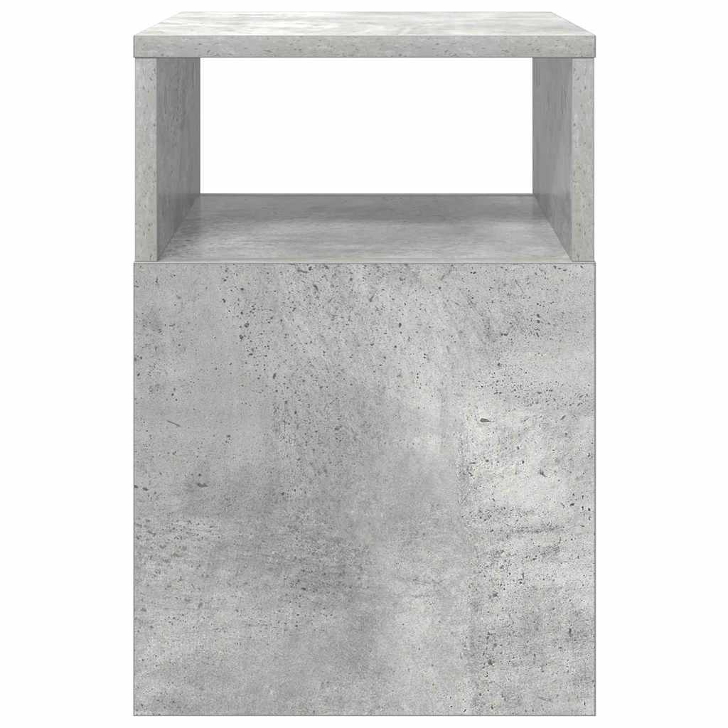 Bijzettafel 2 pcs Beton Grijs 30,5 x 30 x 45 cm Bewerkt hout is nu te koop bij PeponiXL, paradijselijk wonen!
