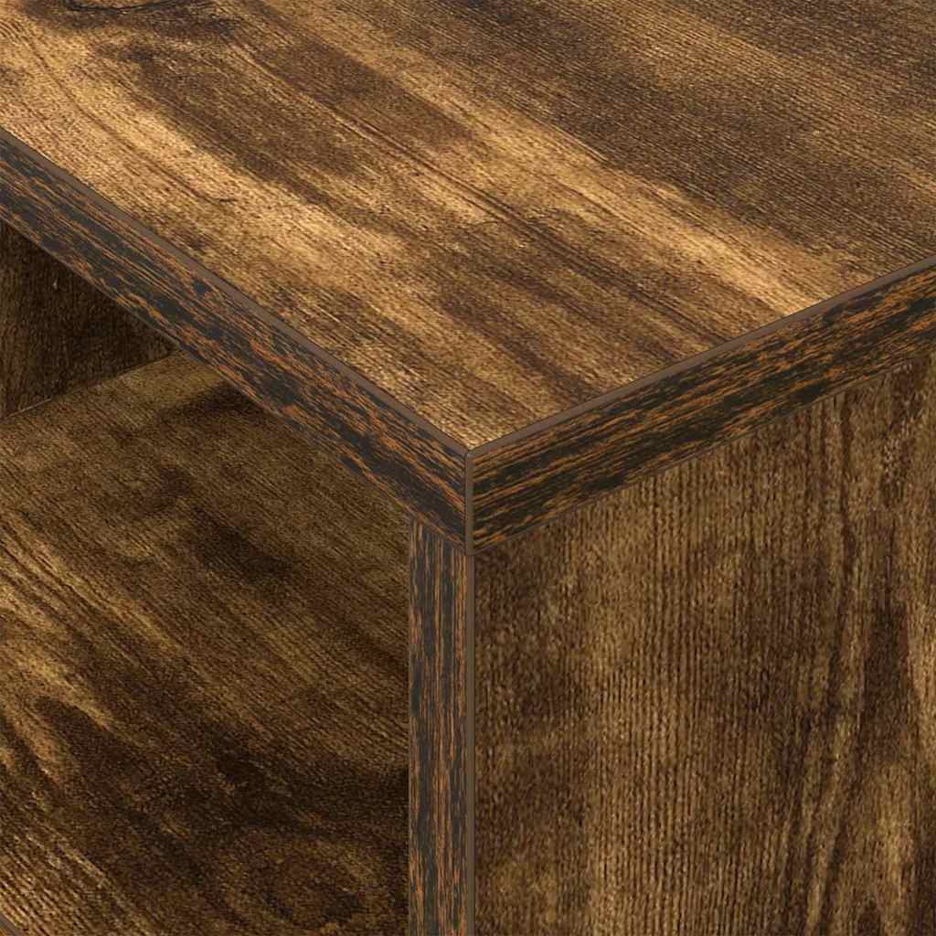 Bijzettafel Gerookt eiken 30,5 x 30 x 45 cm Bewerkt hout is nu te koop bij PeponiXL, paradijselijk wonen!