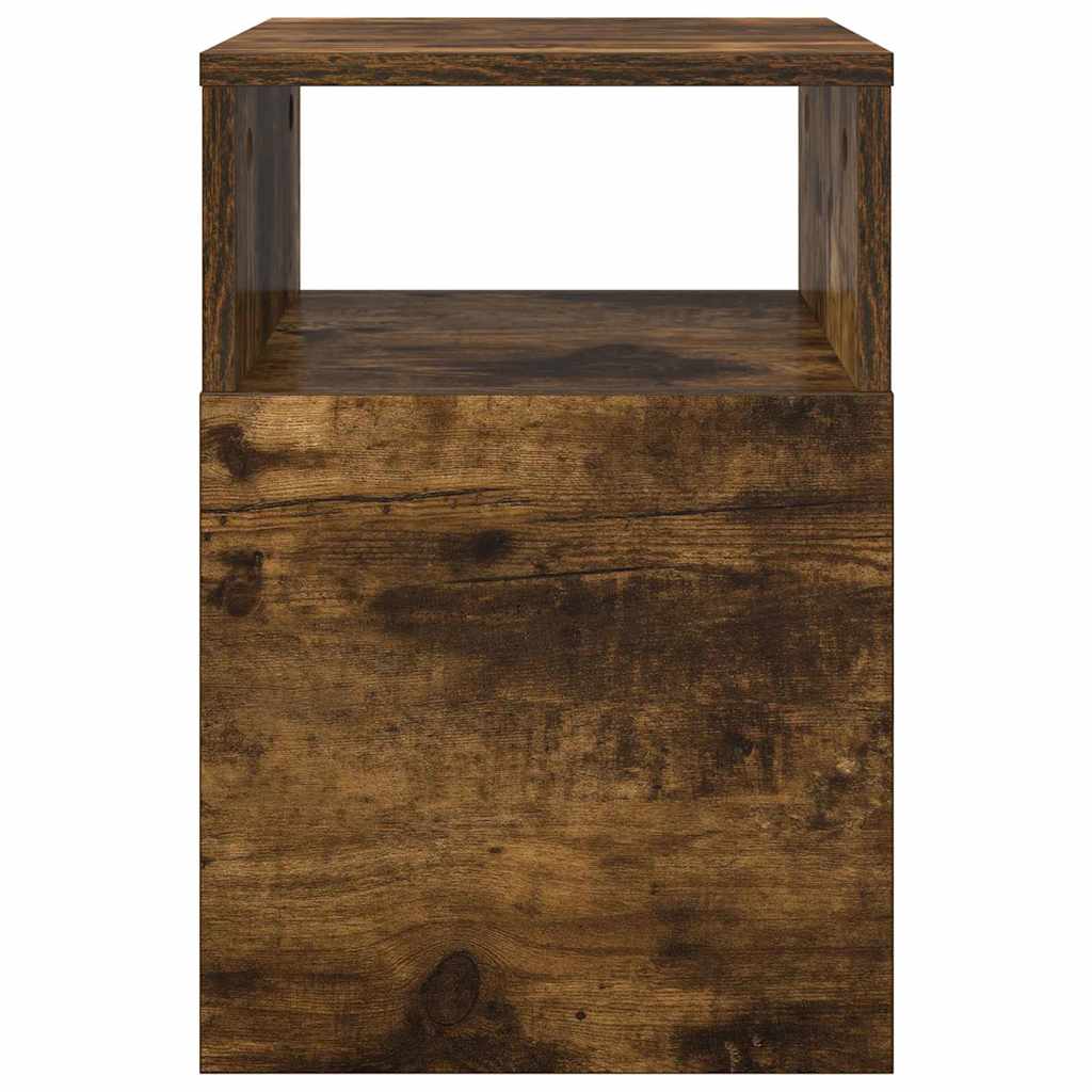 Bijzettafel Gerookt eiken 30,5 x 30 x 45 cm Bewerkt hout is nu te koop bij PeponiXL, paradijselijk wonen!