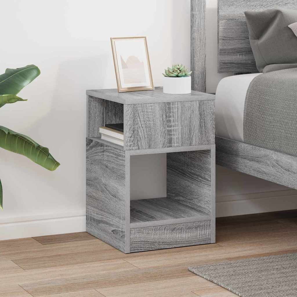 Bijzettafel Grijs Sonoma 30,5 x 30 x 45 cm Bewerkt hout is nu te koop bij PeponiXL, paradijselijk wonen!