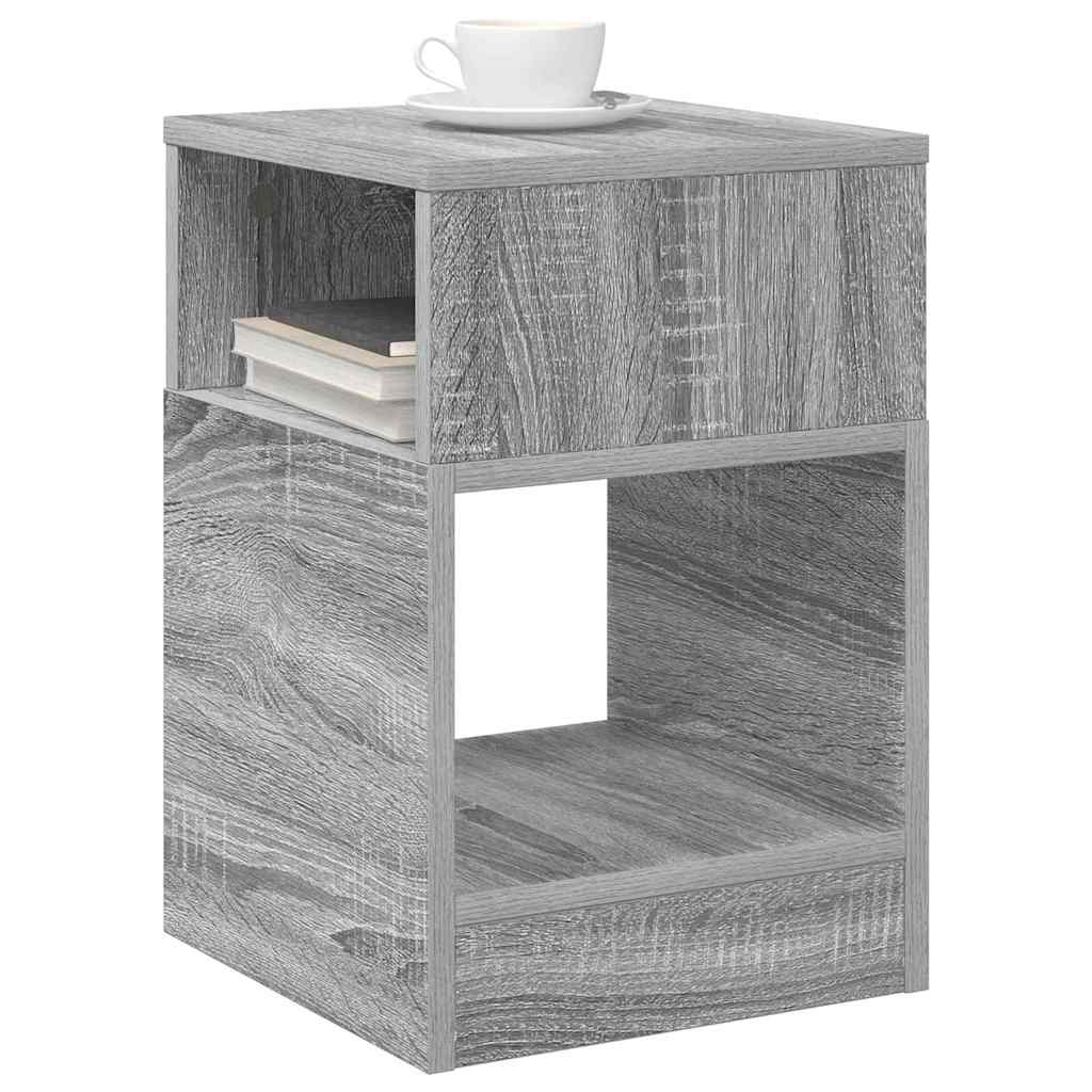 Bijzettafel Grijs Sonoma 30,5 x 30 x 45 cm Bewerkt hout is nu te koop bij PeponiXL, paradijselijk wonen!