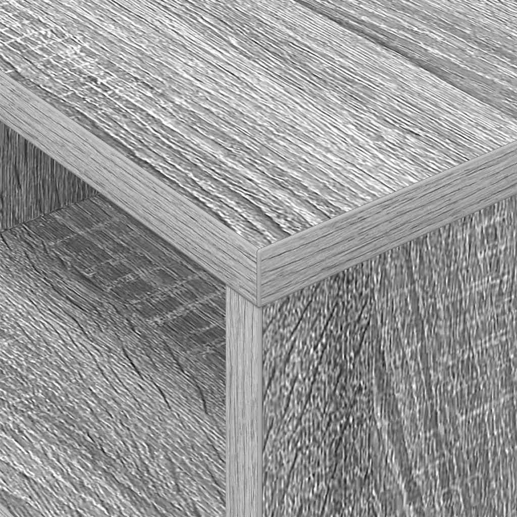 Bijzettafel 2 pcs Grijs Sonoma 30,5 x 30 x 45 cm Bewerkt hout is nu te koop bij PeponiXL, paradijselijk wonen!