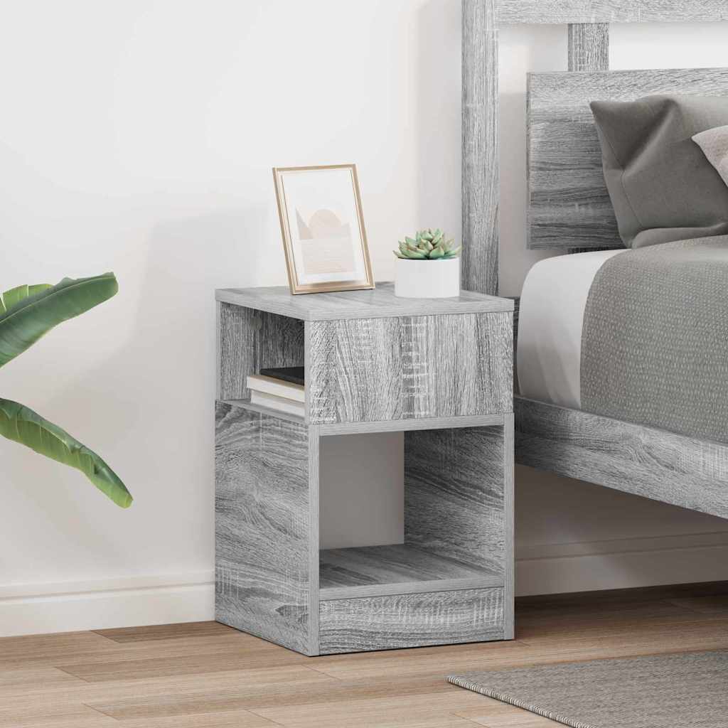 Bijzettafel 2 pcs Grijs Sonoma 30,5 x 30 x 45 cm Bewerkt hout is nu te koop bij PeponiXL, paradijselijk wonen!