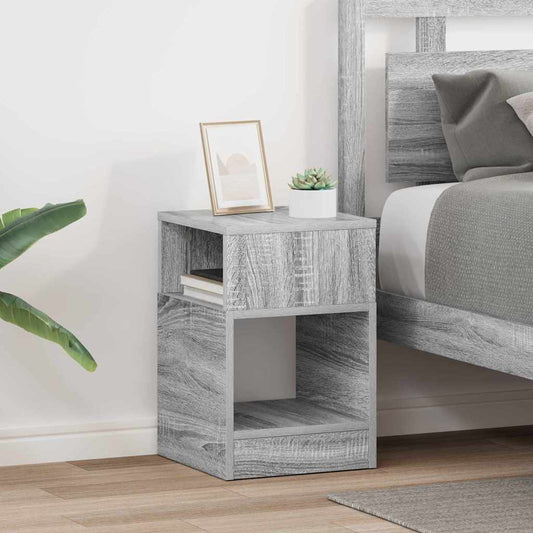 Bijzettafel 2 pcs Grijs Sonoma 30,5 x 30 x 45 cm Bewerkt hout is nu te koop bij PeponiXL, paradijselijk wonen!