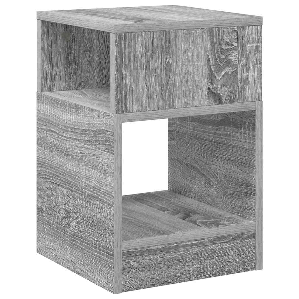 Bijzettafel 2 pcs Grijs Sonoma 30,5 x 30 x 45 cm Bewerkt hout is nu te koop bij PeponiXL, paradijselijk wonen!