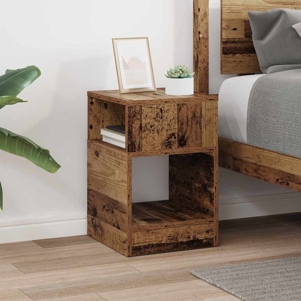 Bijzettafel Oudhout 30,5 x 30 x 45 cm Bewerkt hout is nu te koop bij PeponiXL, paradijselijk wonen!
