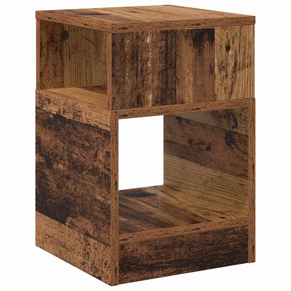 Bijzettafel Oudhout 30,5 x 30 x 45 cm Bewerkt hout is nu te koop bij PeponiXL, paradijselijk wonen!