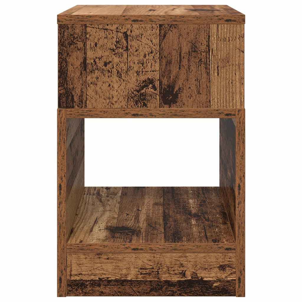 Bijzettafel Oudhout 30,5 x 30 x 45 cm Bewerkt hout is nu te koop bij PeponiXL, paradijselijk wonen!
