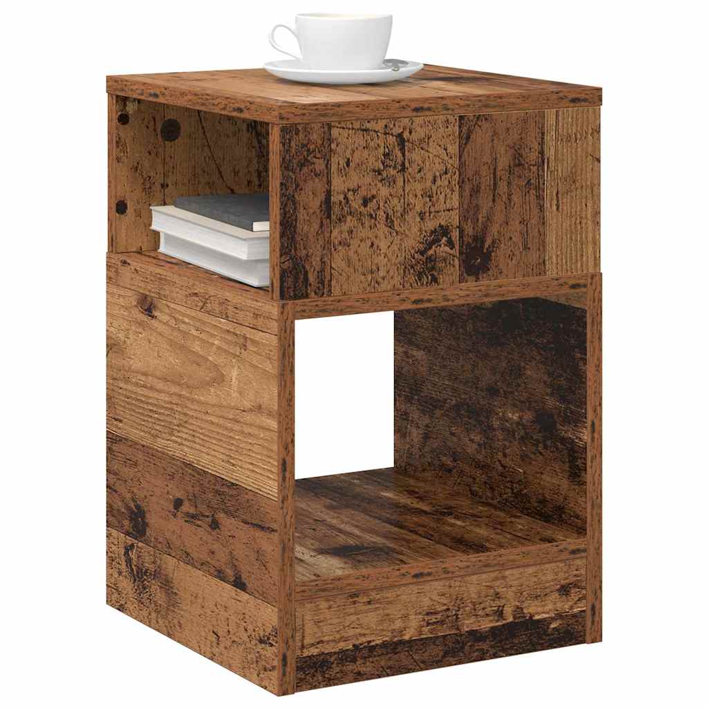 Bijzettafel Oudhout 30,5 x 30 x 45 cm Bewerkt hout is nu te koop bij PeponiXL, paradijselijk wonen!