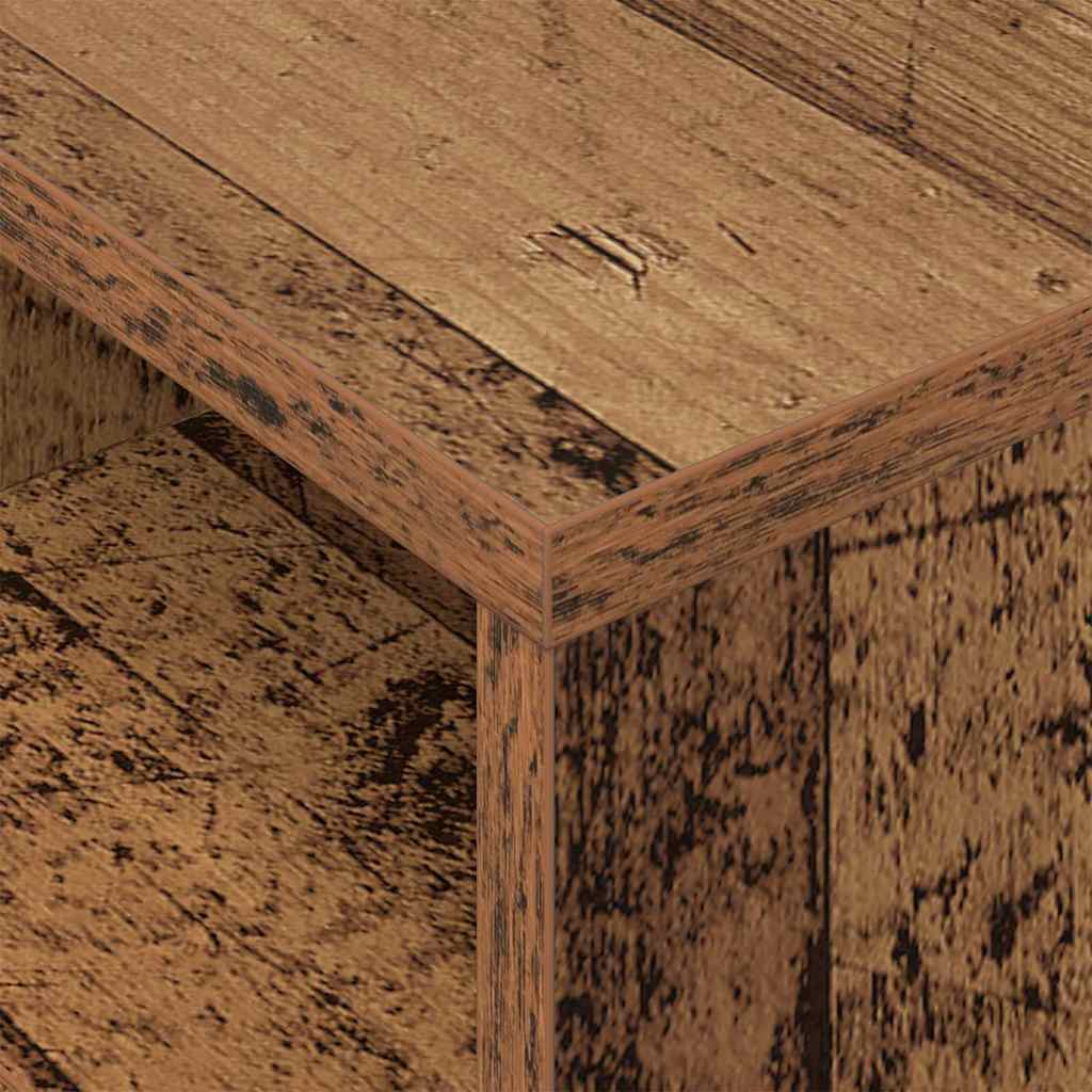 Bijzettafel 2 pcs Oudhout 30,5 x 30 x 45 cm Bewerkt hout is nu te koop bij PeponiXL, paradijselijk wonen!