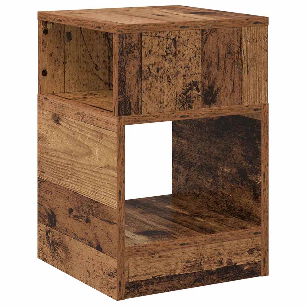 Bijzettafel 2 pcs Oudhout 30,5 x 30 x 45 cm Bewerkt hout is nu te koop bij PeponiXL, paradijselijk wonen!