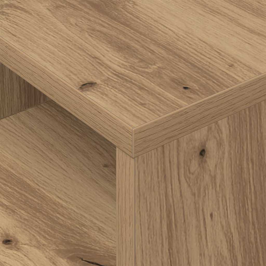 Bijzettafel 2 pcs Artisan Eiken 30,5 x 30 x 45 cm Bewerkt hout is nu te koop bij PeponiXL, paradijselijk wonen!