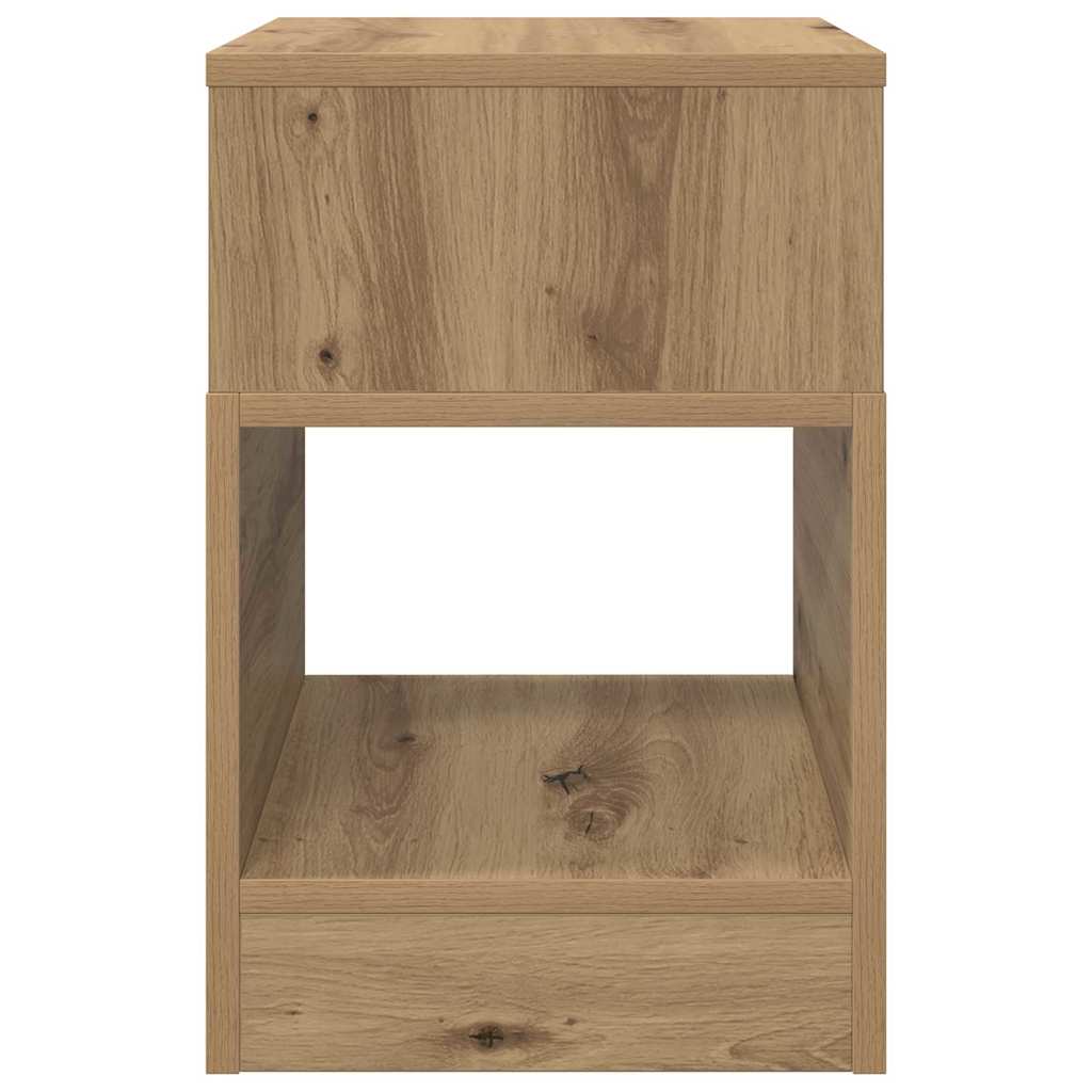 Bijzettafel 2 pcs Artisan Eiken 30,5 x 30 x 45 cm Bewerkt hout is nu te koop bij PeponiXL, paradijselijk wonen!