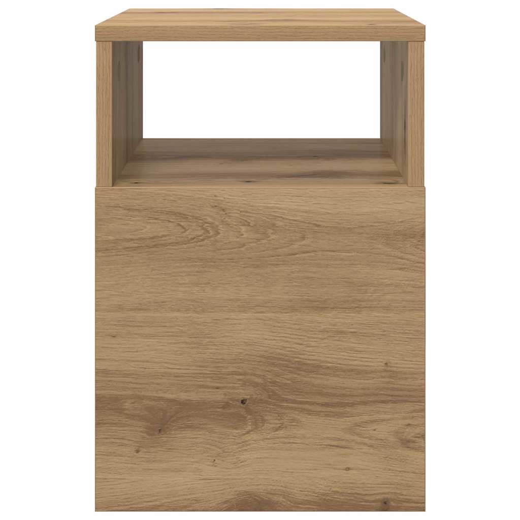 Bijzettafel 2 pcs Artisan Eiken 30,5 x 30 x 45 cm Bewerkt hout is nu te koop bij PeponiXL, paradijselijk wonen!