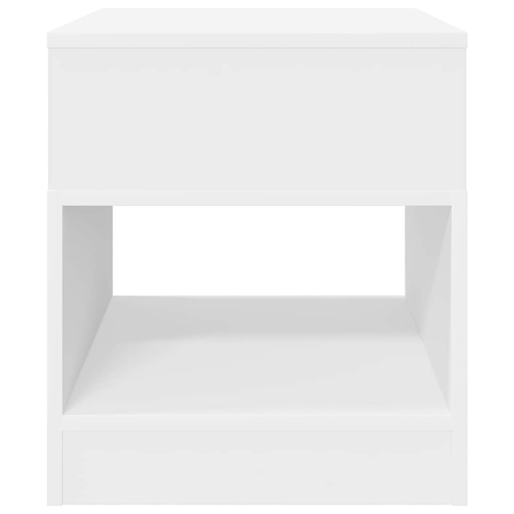 Bijzettafel Wit 40,5 x 40 x 45 cm Bewerkt hout is nu te koop bij PeponiXL, paradijselijk wonen!