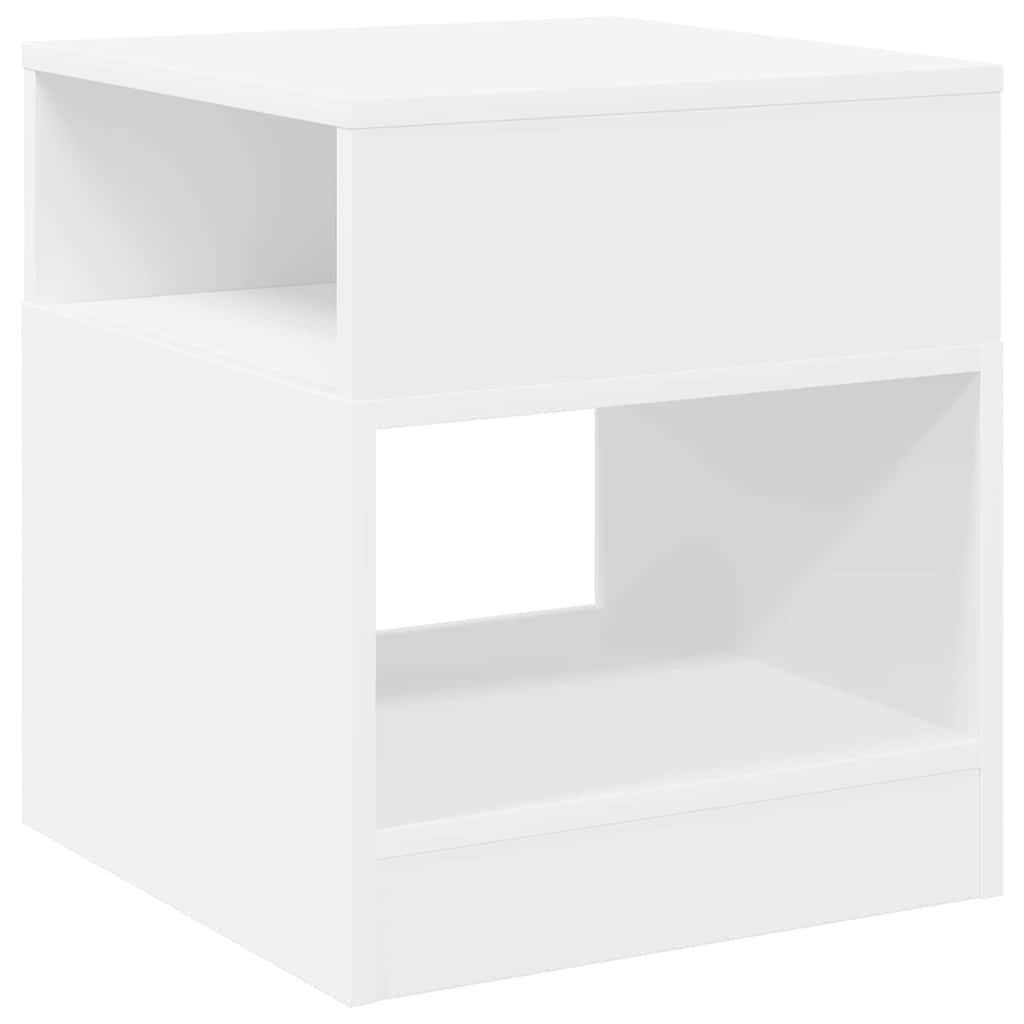 Bijzettafel 2 pcs Wit 40,5 x 40 x 45 cm Bewerkt hout is nu te koop bij PeponiXL, paradijselijk wonen!