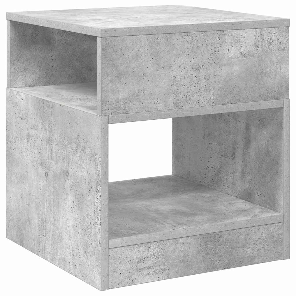 Bijzettafel Beton Grijs 40,5 x 40 x 45 cm Bewerkt hout is nu te koop bij PeponiXL, paradijselijk wonen!