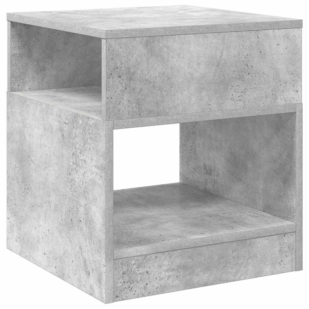 Bijzettafel Beton Grijs 40,5 x 40 x 45 cm Bewerkt hout is nu te koop bij PeponiXL, paradijselijk wonen!
