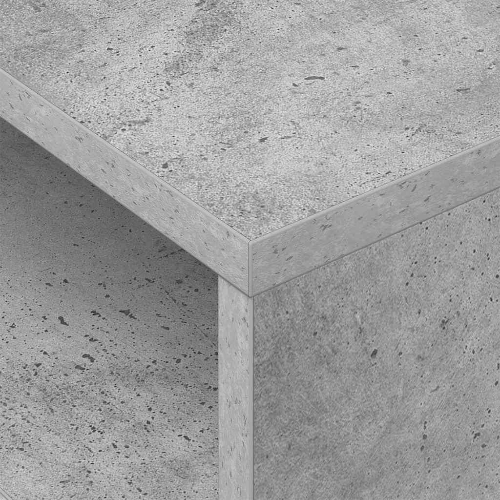 Bijzettafel 2 pcs Beton Grijs 40,5 x 40 x 45 cm Bewerkt hout is nu te koop bij PeponiXL, paradijselijk wonen!