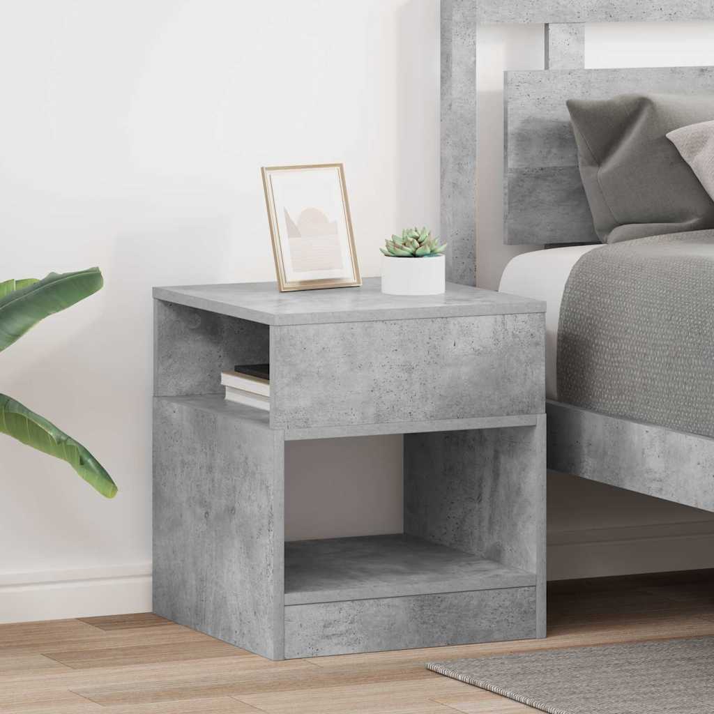 Bijzettafel 2 pcs Beton Grijs 40,5 x 40 x 45 cm Bewerkt hout is nu te koop bij PeponiXL, paradijselijk wonen!