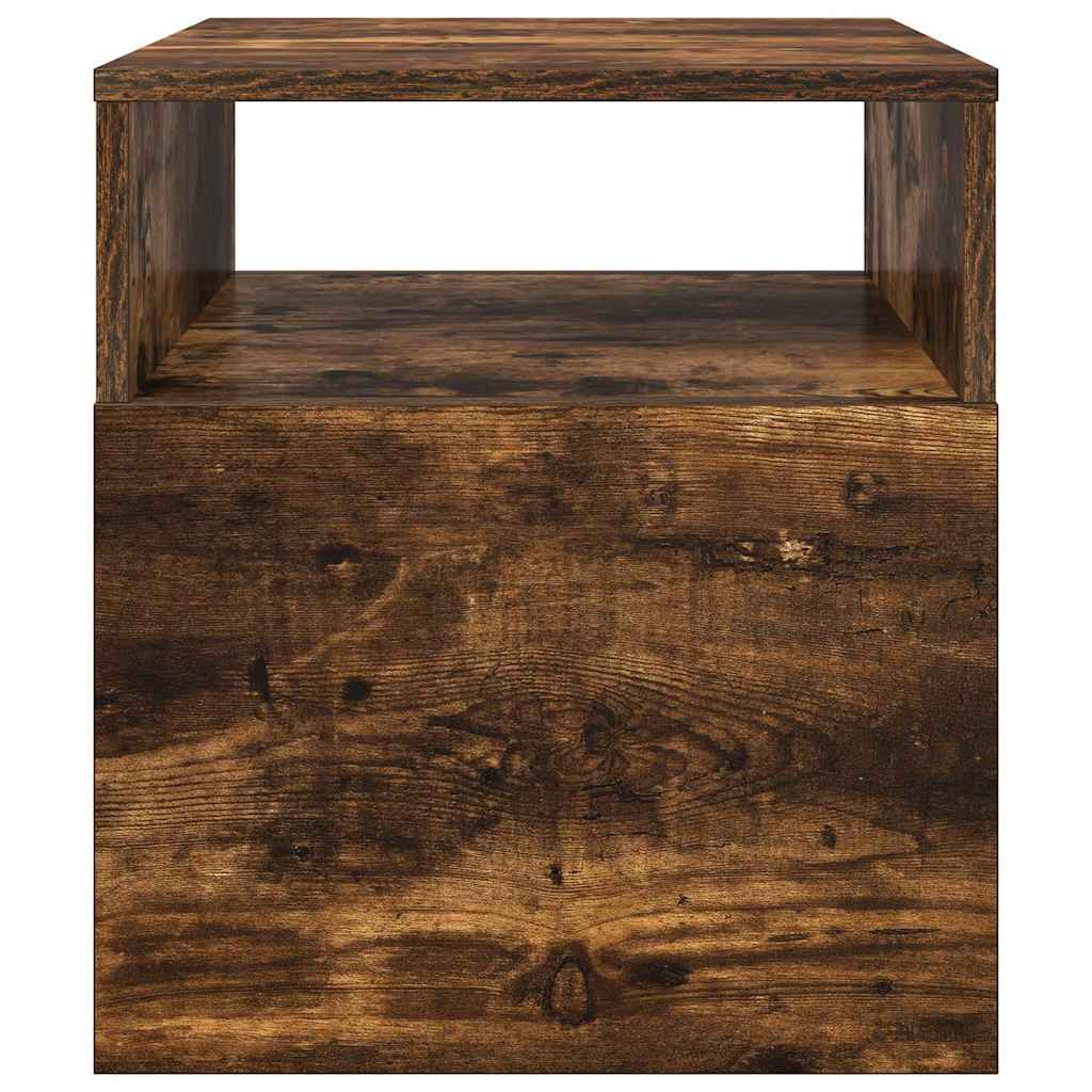 Bijzettafel Gerookt eiken 40,5 x 40 x 45 cm Bewerkt hout is nu te koop bij PeponiXL, paradijselijk wonen!