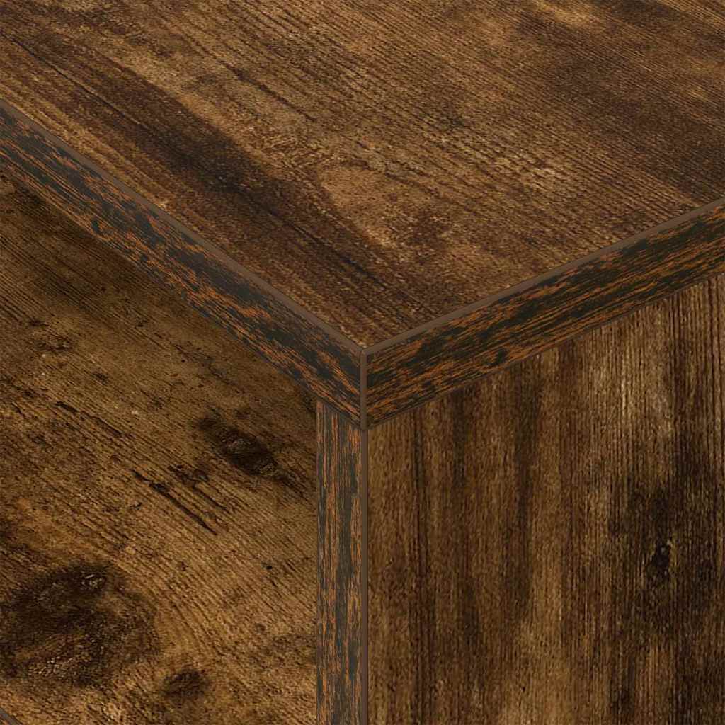 Bijzettafel 2 pcs Gerookt eiken 40,5 x 40 x 45 cm Bewerkt hout is nu te koop bij PeponiXL, paradijselijk wonen!
