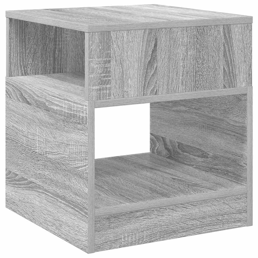 Bijzettafel Grijs Sonoma 40,5 x 40 x 45 cm Bewerkt hout is nu te koop bij PeponiXL, paradijselijk wonen!