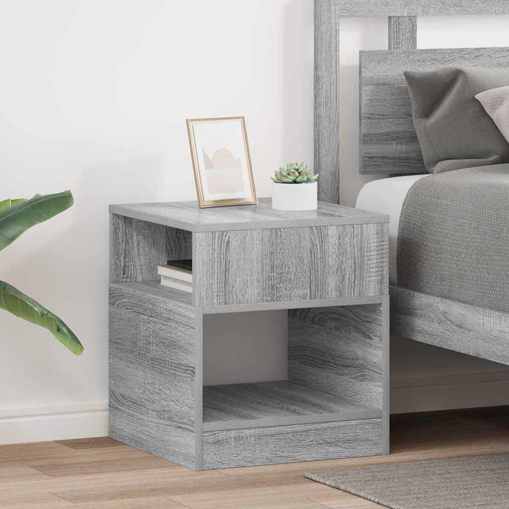 Bijzettafel 2 pcs Grijs Sonoma 40,5 x 40 x 45 cm Bewerkt hout is nu te koop bij PeponiXL, paradijselijk wonen!