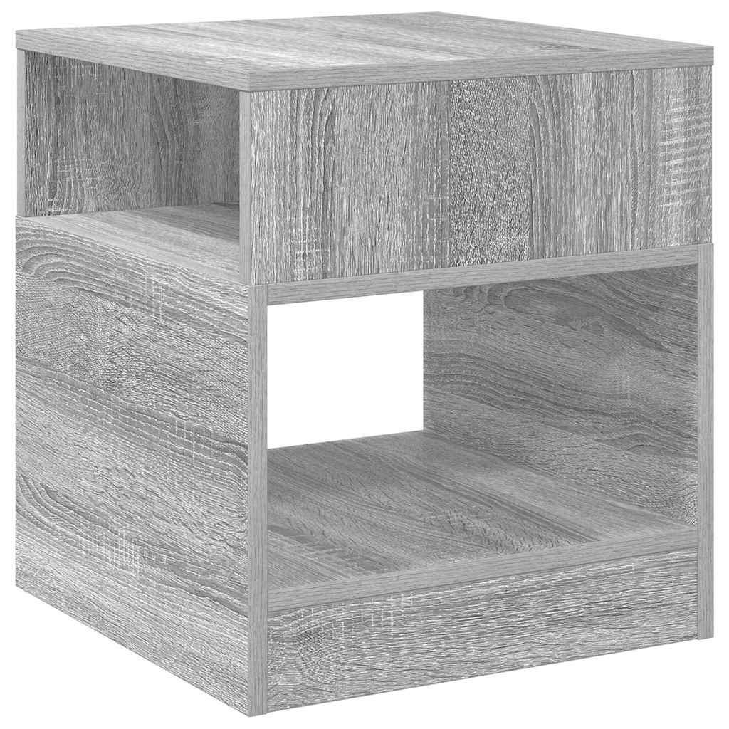 Bijzettafel 2 pcs Grijs Sonoma 40,5 x 40 x 45 cm Bewerkt hout is nu te koop bij PeponiXL, paradijselijk wonen!