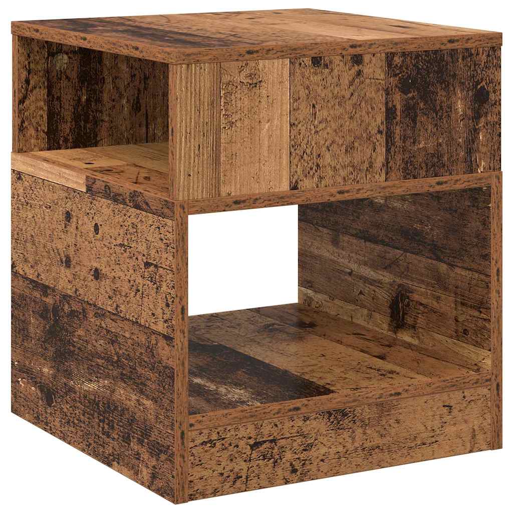 Bijzettafel Oudhout 40,5 x 40 x 45 cm Bewerkt hout is nu te koop bij PeponiXL, paradijselijk wonen!
