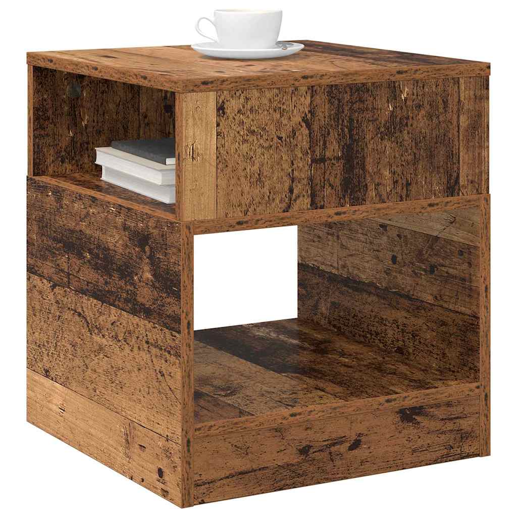 Bijzettafel 2 pcs Oudhout 40,5 x 40 x 45 cm Bewerkt hout is nu te koop bij PeponiXL, paradijselijk wonen!