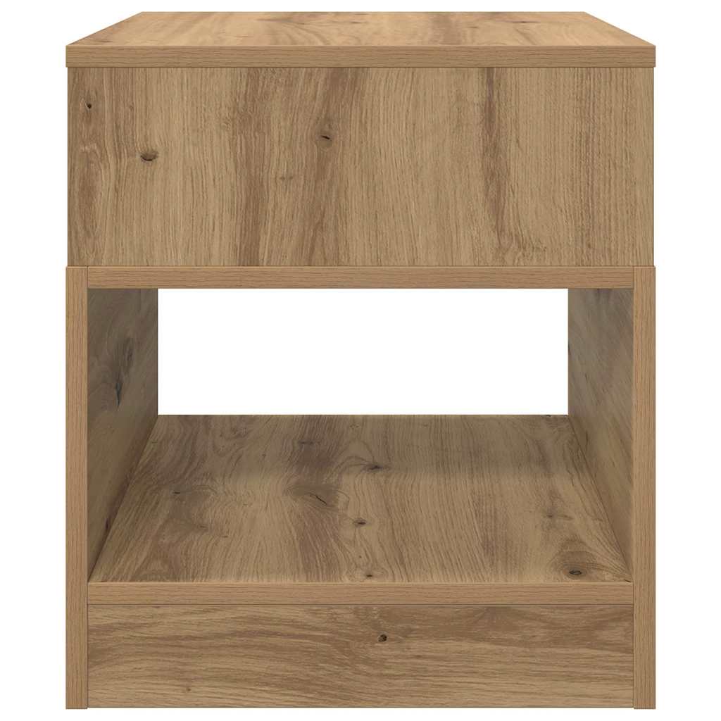 Bijzettafel Artisan Eiken 40,5 x 40 x 45 cm Bewerkt hout is nu te koop bij PeponiXL, paradijselijk wonen!