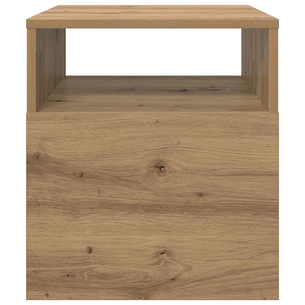 Bijzettafel 2 pcs Artisan Eiken 40,5 x 40 x 45 cm Bewerkt hout is nu te koop bij PeponiXL, paradijselijk wonen!