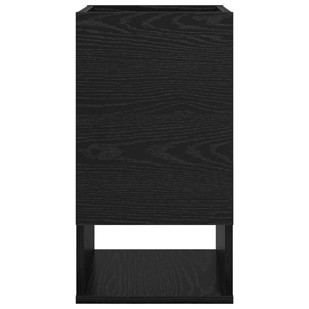 Bijzettafel Zwart Eiken 30 x 30 x 56 cm Bewerkt hout is nu te koop bij PeponiXL, paradijselijk wonen!