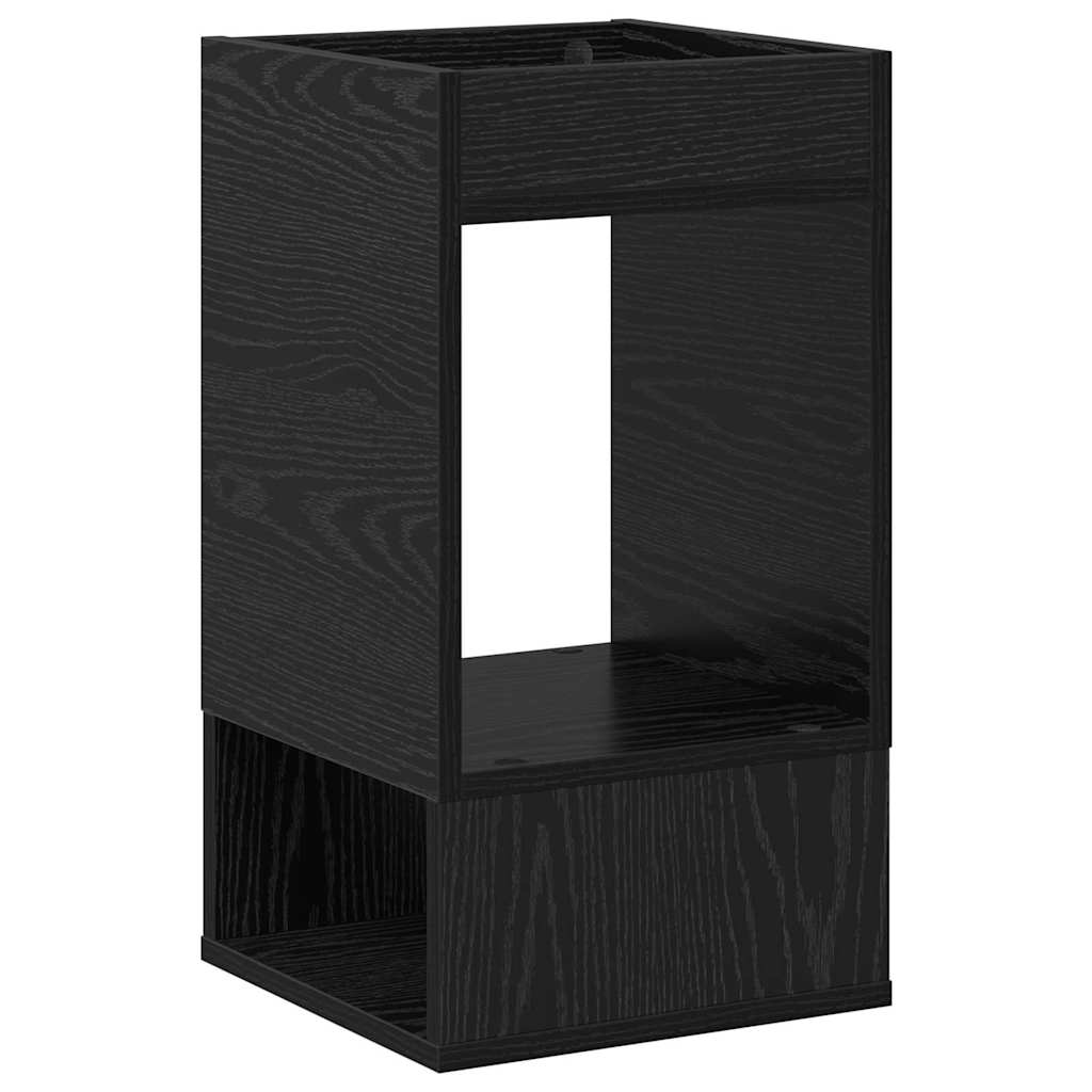 Bijzettafel 2 pcs Zwart Eiken 30 x 30 x 56 cm Bewerkt hout is nu te koop bij PeponiXL, paradijselijk wonen!