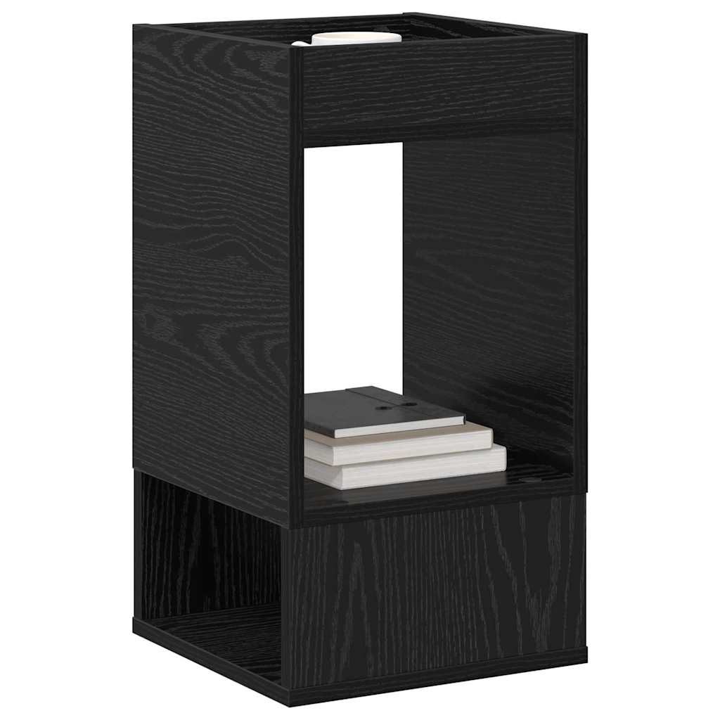 Bijzettafel 2 pcs Zwart Eiken 30 x 30 x 56 cm Bewerkt hout is nu te koop bij PeponiXL, paradijselijk wonen!