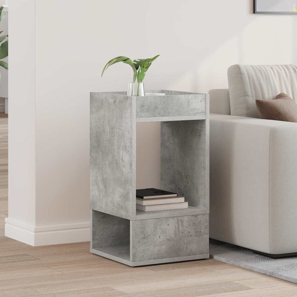Bijzettafel Beton Grijs 30 x 30 x 56 cm Bewerkt hout is nu te koop bij PeponiXL, paradijselijk wonen!