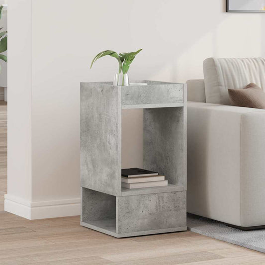Bijzettafel Beton Grijs 30 x 30 x 56 cm Bewerkt hout is nu te koop bij PeponiXL, paradijselijk wonen!