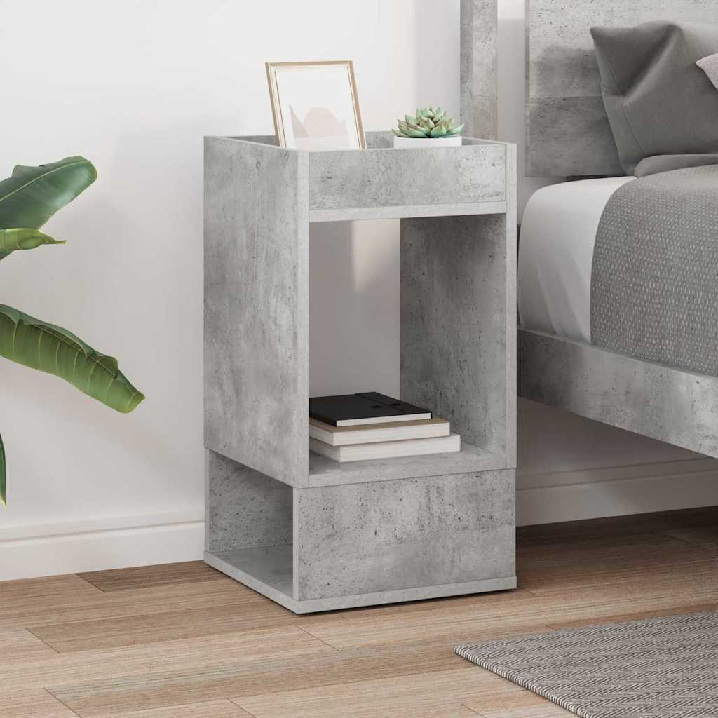 Bijzettafel Beton Grijs 30 x 30 x 56 cm Bewerkt hout is nu te koop bij PeponiXL, paradijselijk wonen!