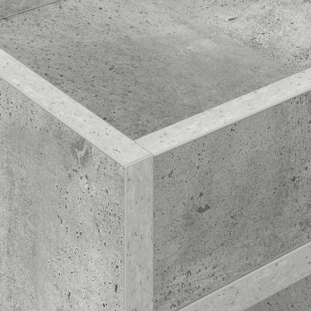 Bijzettafel 2 pcs Beton Grijs 30 x 30 x 56 cm Bewerkt hout is nu te koop bij PeponiXL, paradijselijk wonen!