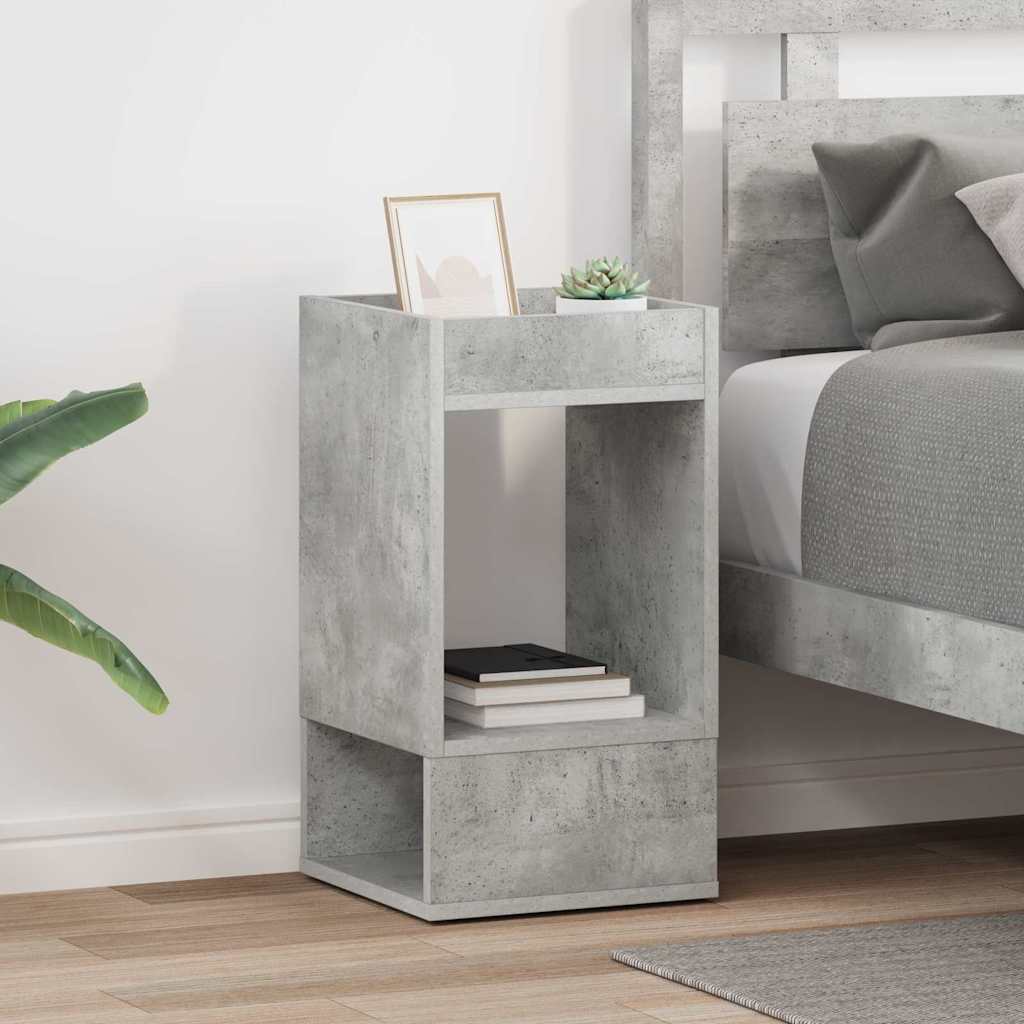 Bijzettafel 2 pcs Beton Grijs 30 x 30 x 56 cm Bewerkt hout is nu te koop bij PeponiXL, paradijselijk wonen!