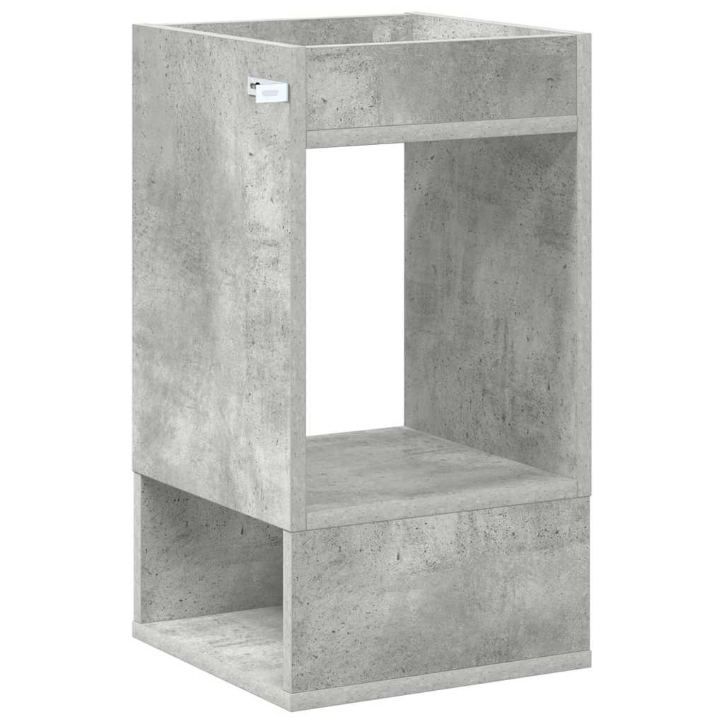 Bijzettafel 2 pcs Beton Grijs 30 x 30 x 56 cm Bewerkt hout is nu te koop bij PeponiXL, paradijselijk wonen!